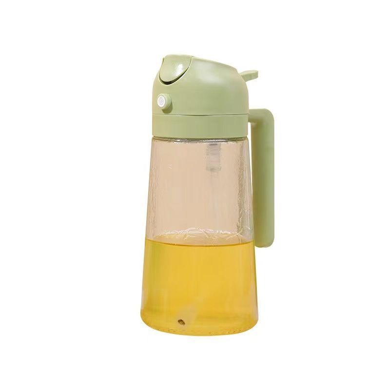2-in-1 Glass Oil Dispenser & Olive Oil Mister Sprayer Bottle for Kitchen, Frying, Grilling, Salad, BBQ - 450ml
