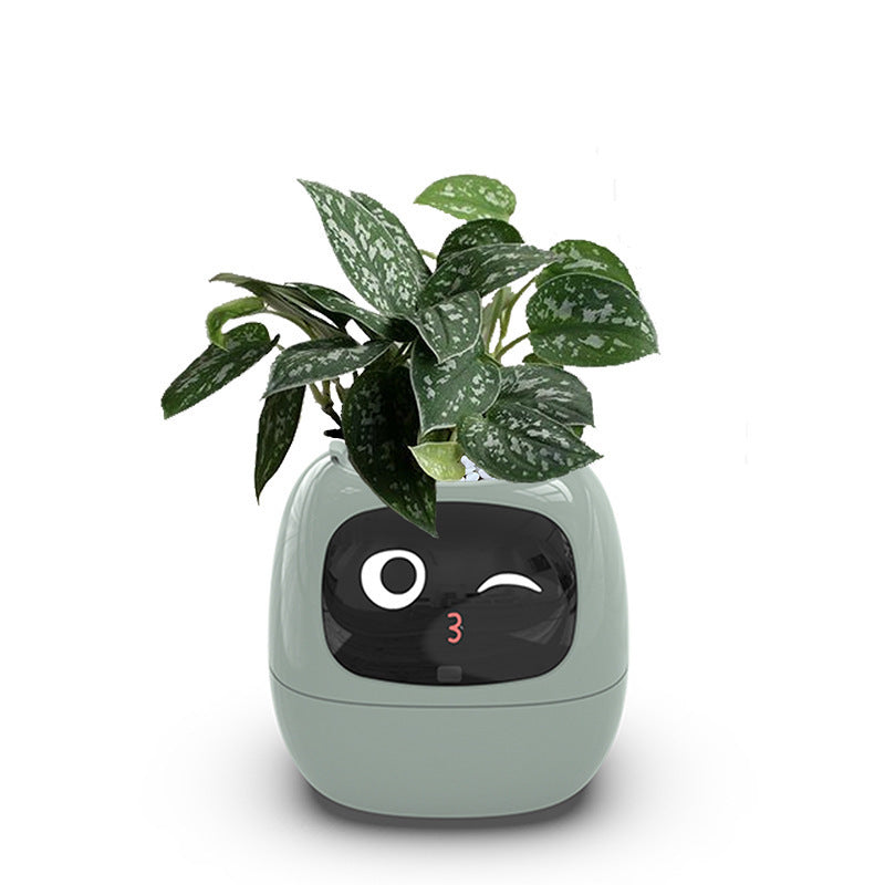 New USB-Powered Self-Watering Planter – Eco-Friendly PP Resin, Round Design