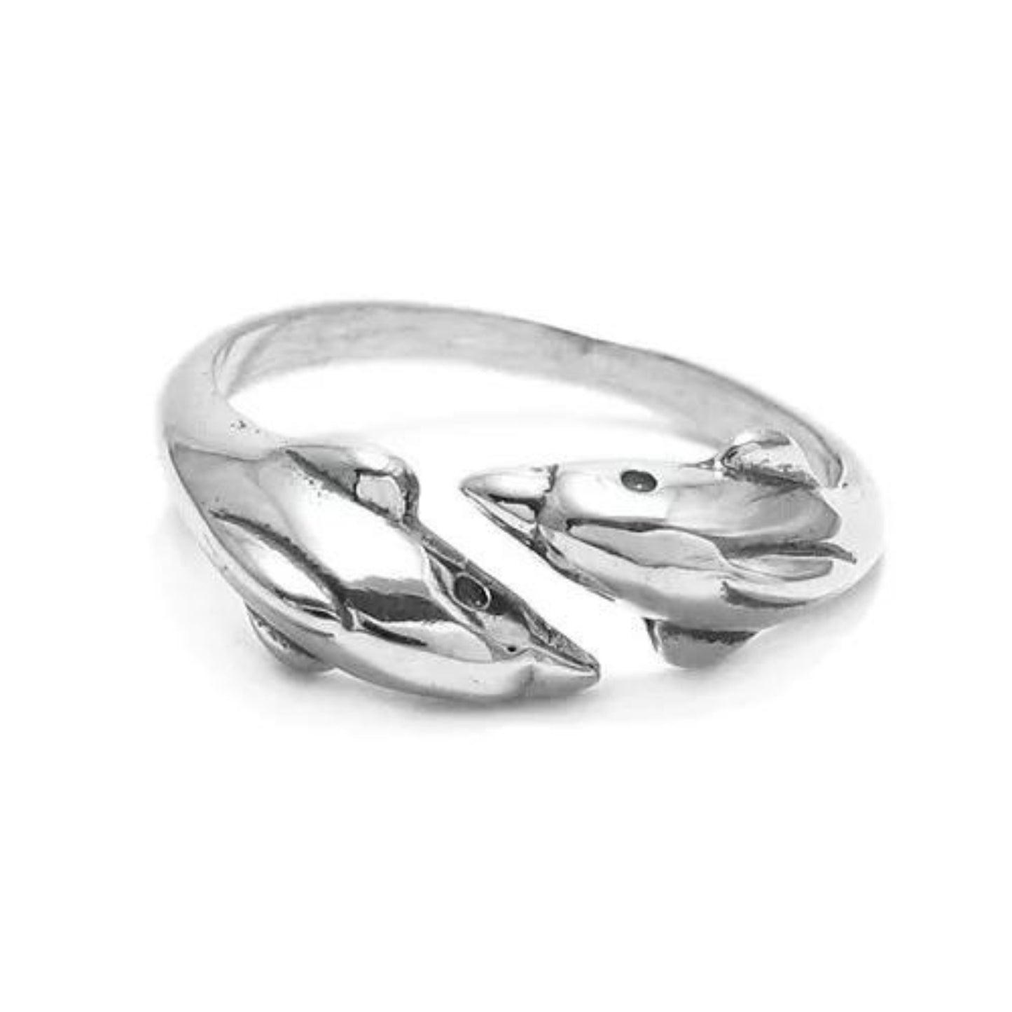 Women’s Toe Ring made of Genuine 925 Sterling Silver | Adjustable Double Dolphin Face Design | Gift for Wife