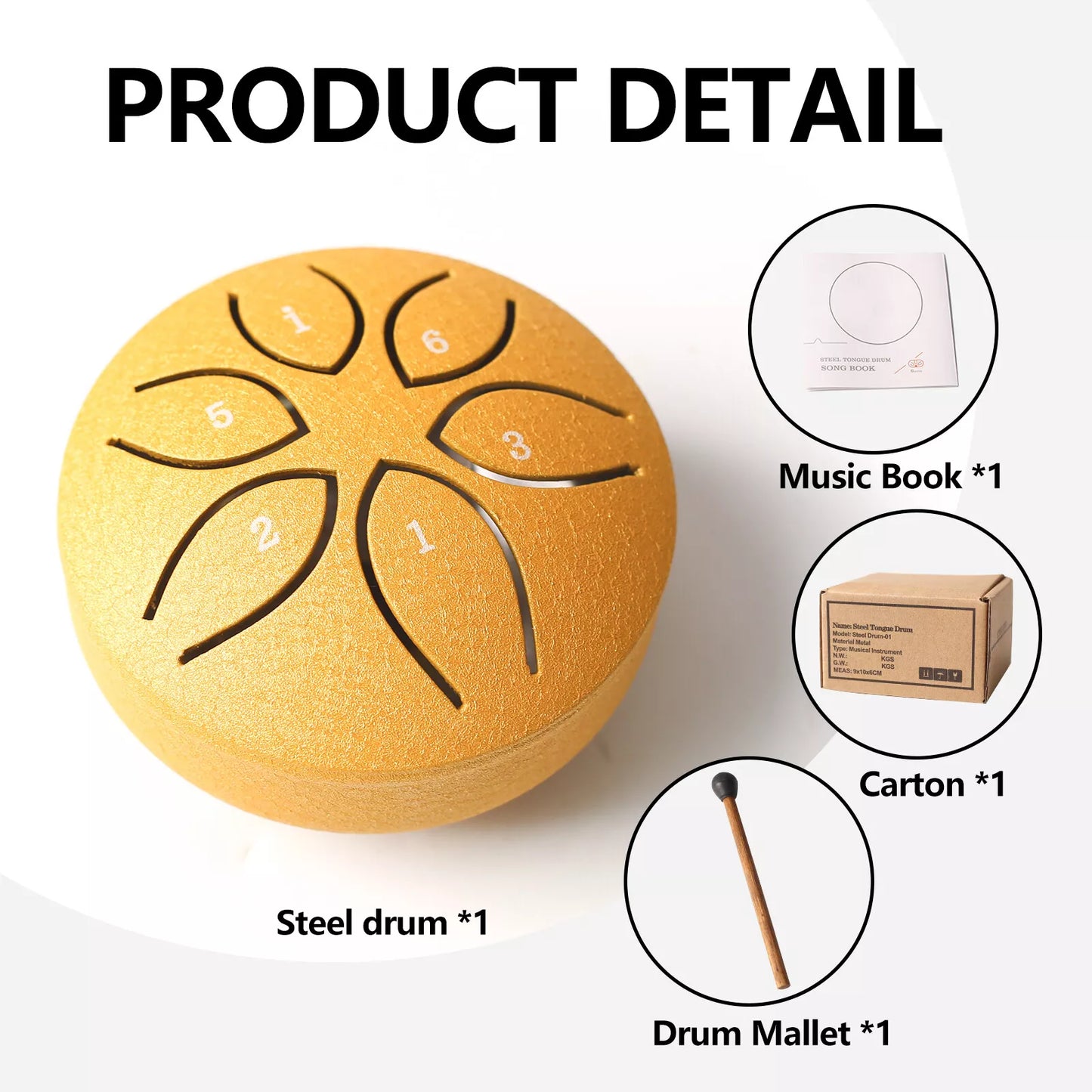 Steel Tongue Drum Rain Chime Outdoor Handpan Drum Instrument