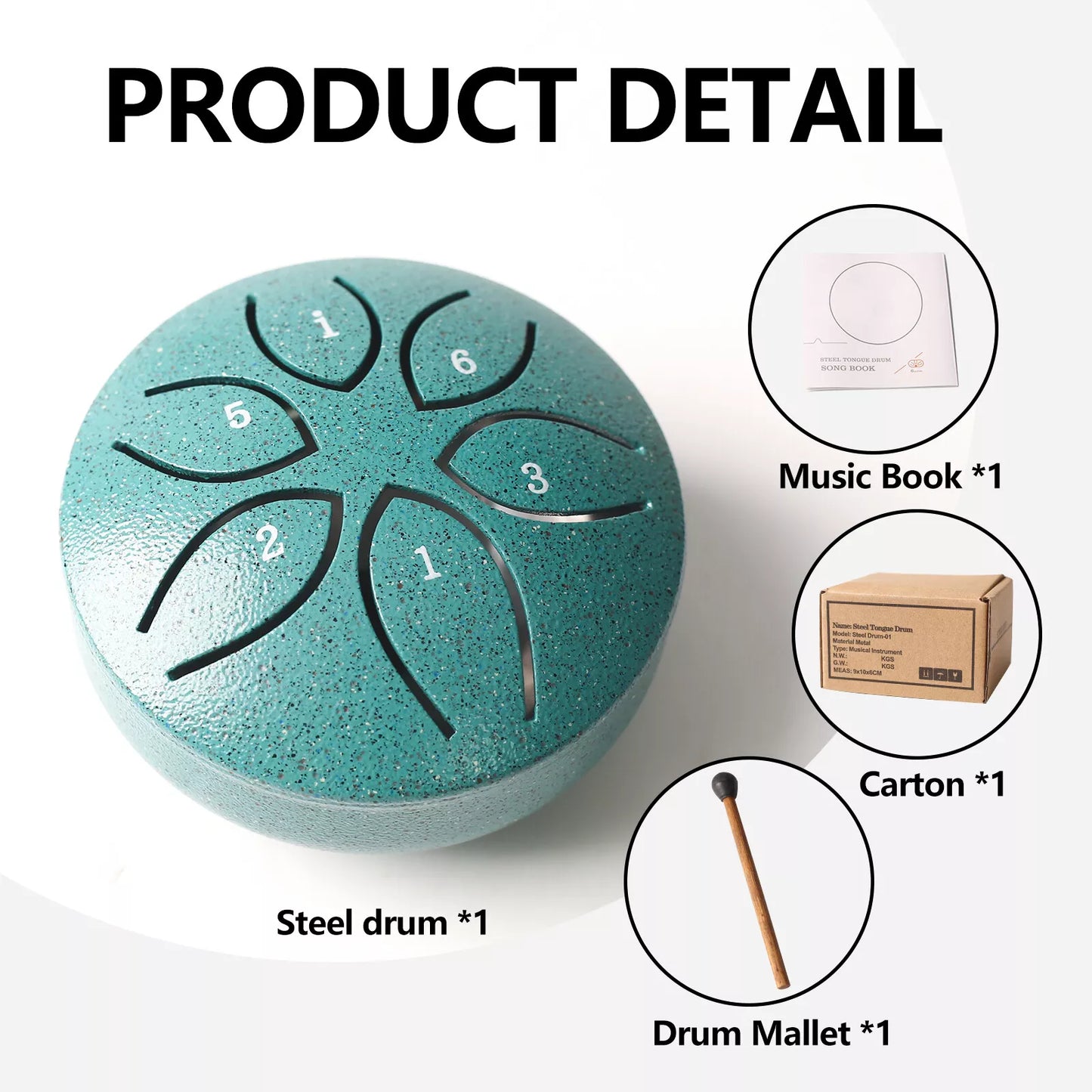 Steel Tongue Drum Rain Chime Outdoor Handpan Drum Instrument
