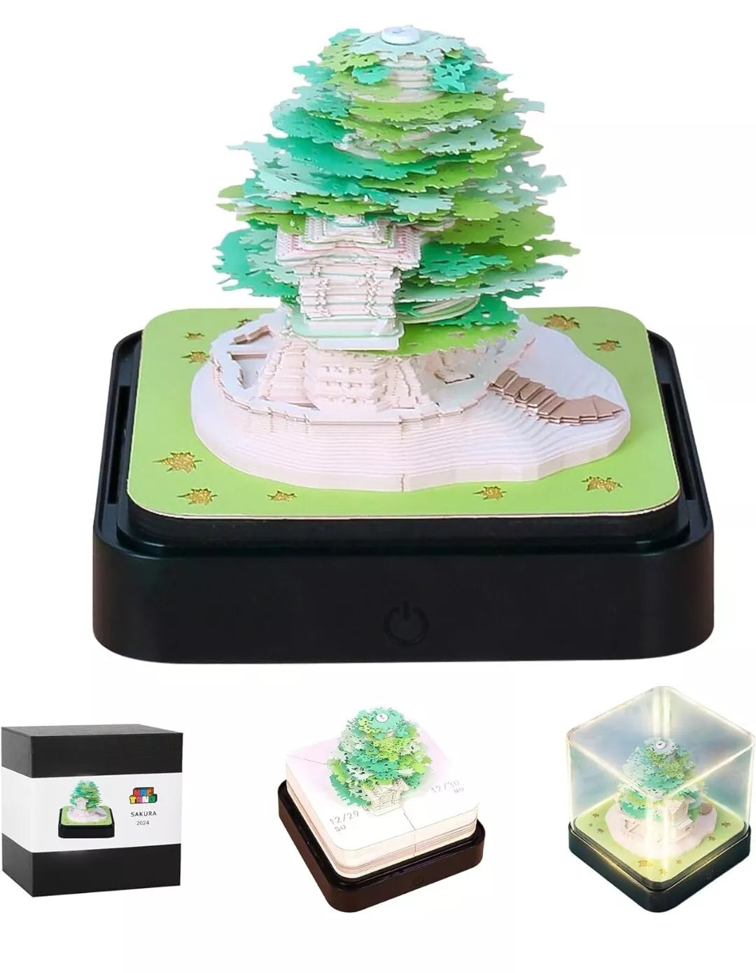 3D Art Calendar Memo Pad 2024 Creative Time Piece Calendar DIY Tree Rip Away