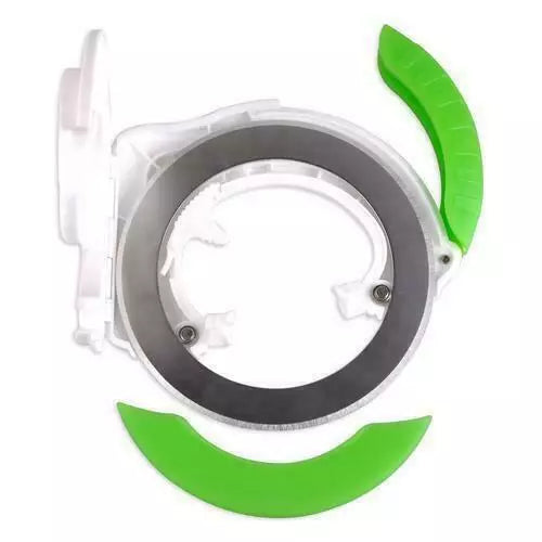 360 Rolling Knife Stainless Steel, Universal Kitchen Knife, Round Knife Kitchen Cutter with Cover, Circular Rolling Knife