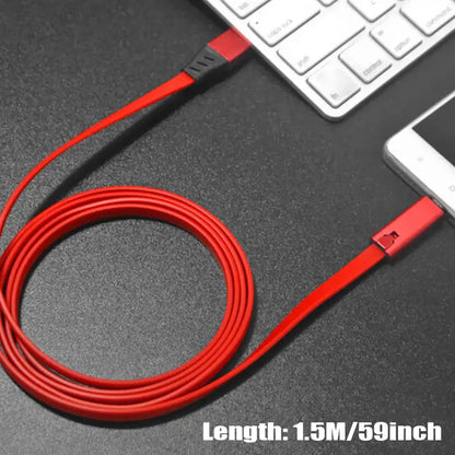 Adjustable USB Cable – Reusable Phone Charging Cable for iPhone, Android, and Type-C Devices with Quick Repair Feature