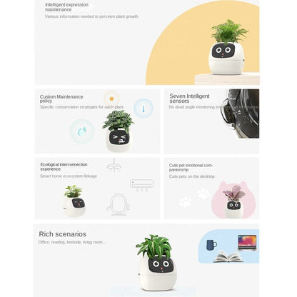 New USB-Powered Self-Watering Planter – Eco-Friendly PP Resin, Round Design