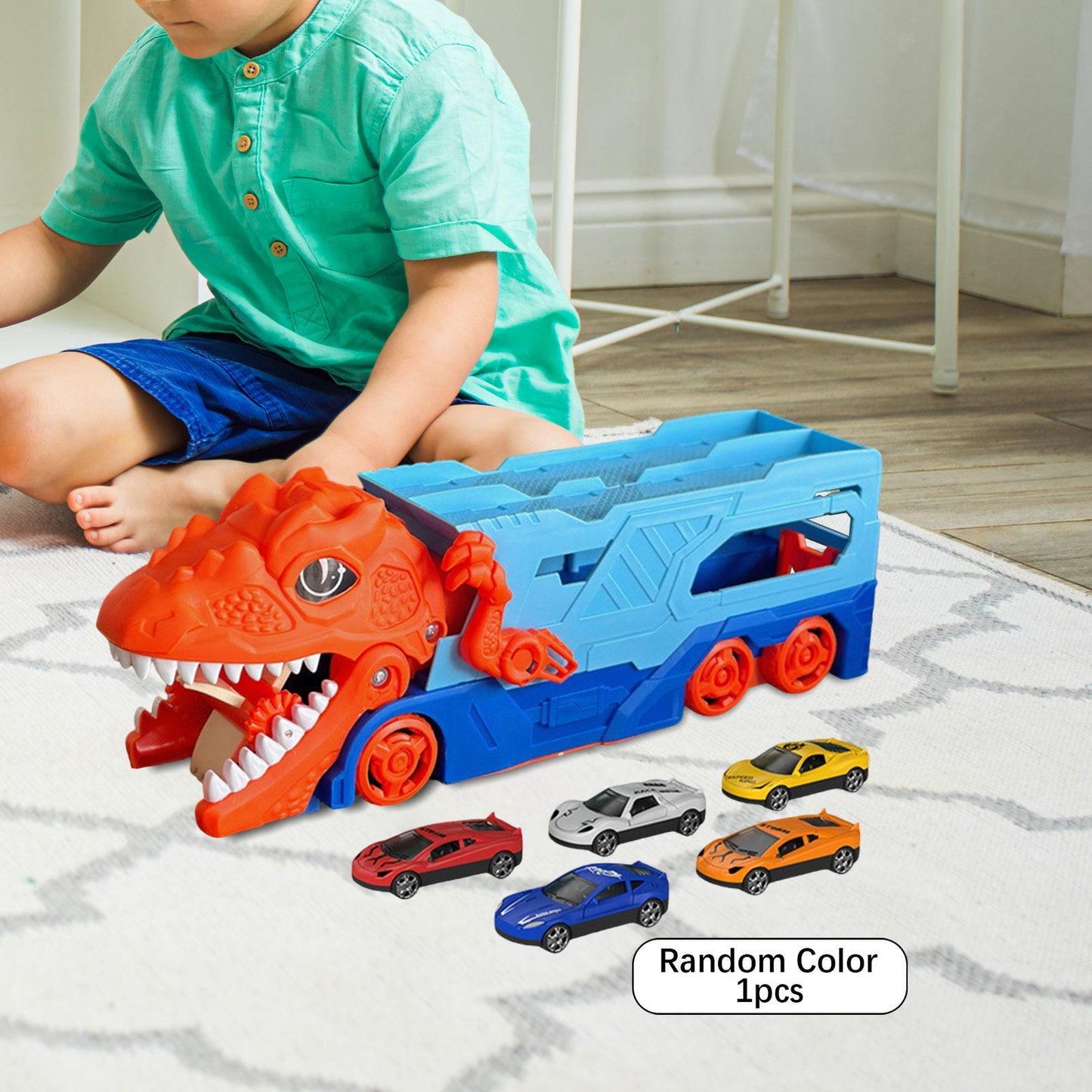 Dinosaur Transport Truck Carrier Novelty Educational Toy Children Dinosaur