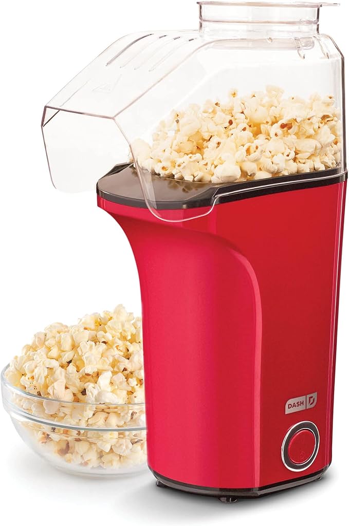 DASH Hot Air Popcorn Popper Maker with Measuring Cup to Portion Popping Corn Kernels
