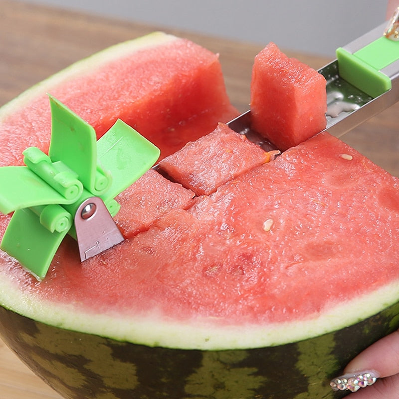 Effortless Watermelon Cutting Made Fun with the Windmill Shape Slicer | Stainless Steel Cutter