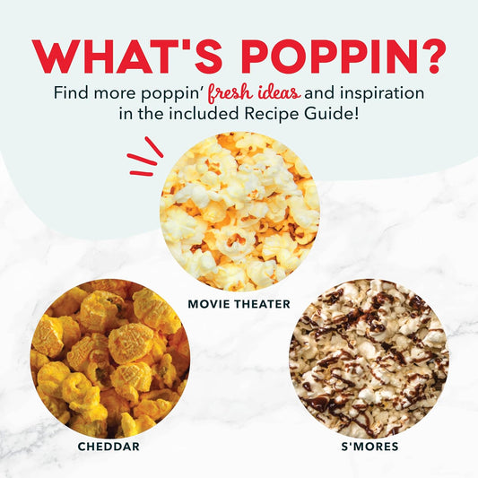 DASH Hot Air Popcorn Popper Maker with Measuring Cup to Portion Popping Corn Kernels