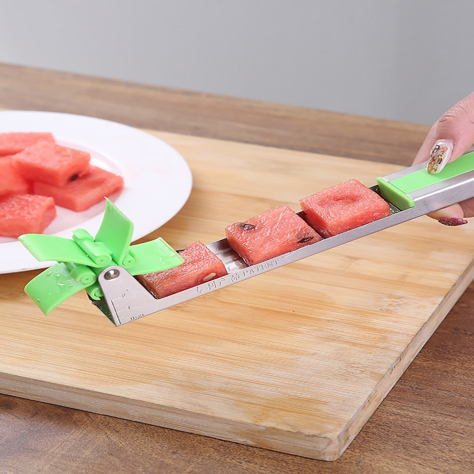 Effortless Watermelon Cutting Made Fun with the Windmill Shape Slicer | Stainless Steel Cutter