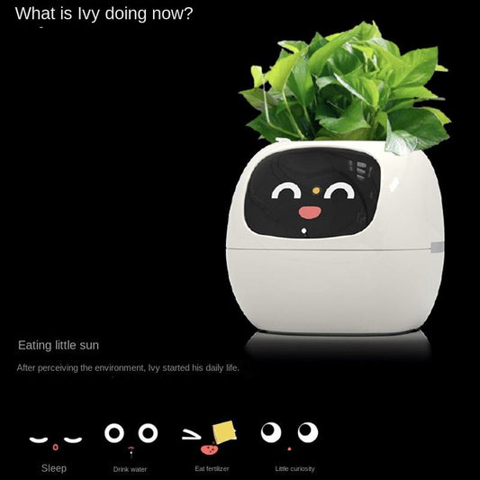 New USB-Powered Self-Watering Planter – Eco-Friendly PP Resin, Round Design