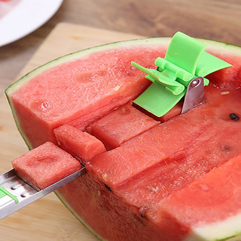Effortless Watermelon Cutting Made Fun with the Windmill Shape Slicer | Stainless Steel Cutter