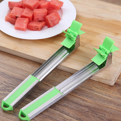 Effortless Watermelon Cutting Made Fun with the Windmill Shape Slicer | Stainless Steel Cutter
