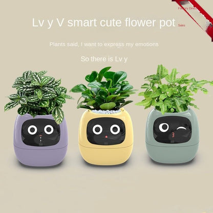 New USB-Powered Self-Watering Planter – Eco-Friendly PP Resin, Round Design