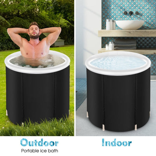 Recovery Ice Tub Foldable Bathtub Outdoor Portable Cold Water Therapy Tub Fitness Rehab Ice Tub For Athletes Long Lasting Insulated Ice Tub, Spa Soaking Bucket