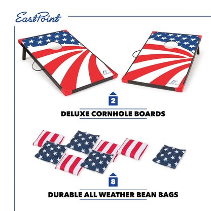 Patriotic Americana Cornhole Boards – Red, White, and Blue Celebration Edition