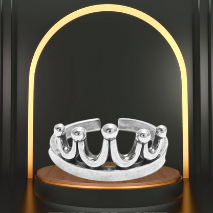 Toe Ring for Women | 925 Sterling Silver Crown Ring for Her | Adjustable Tiara Toe Finger Ring | Gift for Anniversary