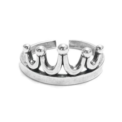 Toe Ring for Women | 925 Sterling Silver Crown Ring for Her | Adjustable Tiara Toe Finger Ring | Gift for Anniversary