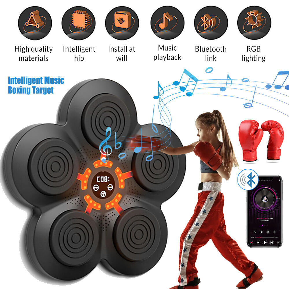 Boxing Machine Wall Target Training with Bluetooth Connectivity and Gloves