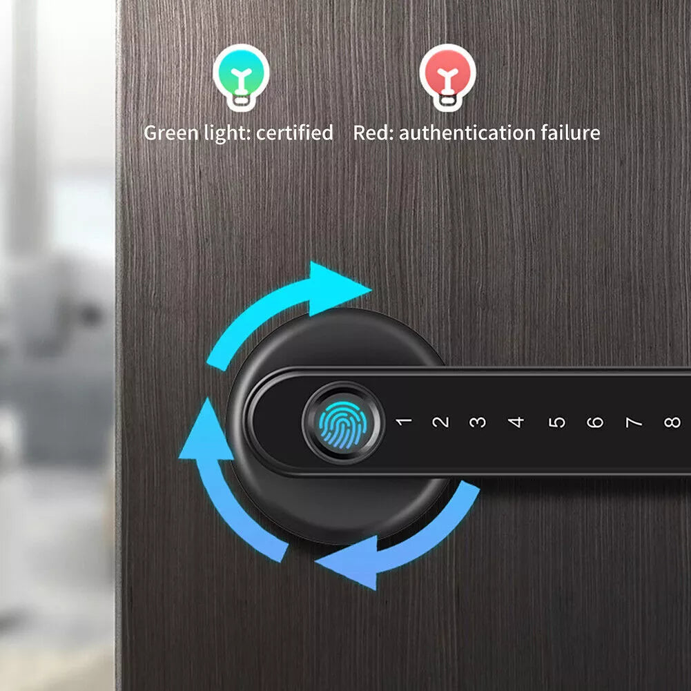 Fingerprint Biometric Smart Door Lock with Backup Code and Key Option