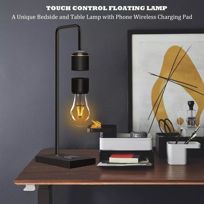 Magnetic Levitating Light Bulb with Luxury Wireless Charging Pad Office Gifts
