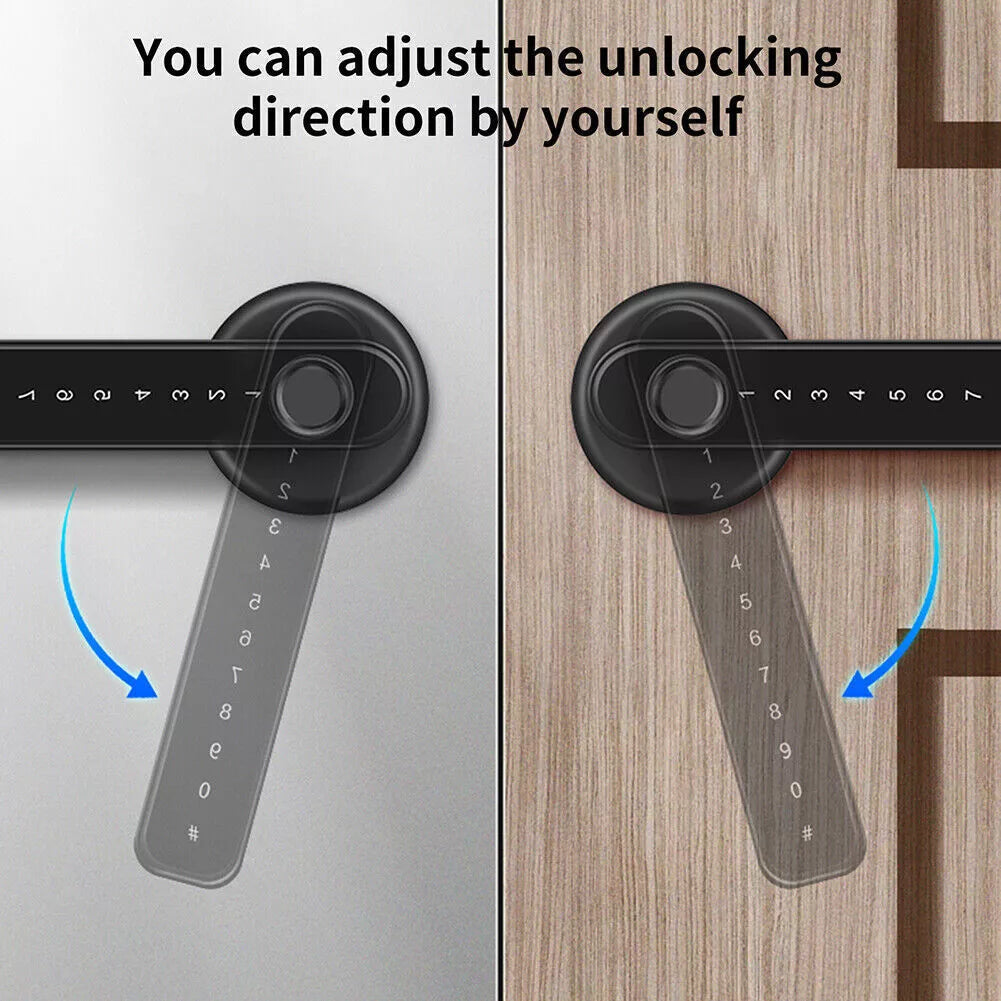 Fingerprint Biometric Smart Door Lock with Backup Code and Key Option