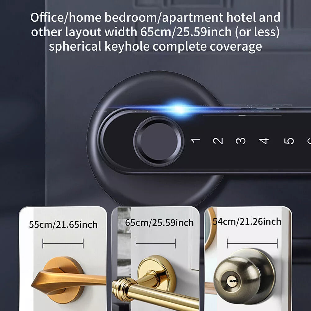 Fingerprint Biometric Smart Door Lock with Backup Code and Key Option