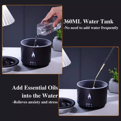 Essential Oil Volcano Diffuser and Humidifier with 2 Settings and Auto-Off Feature