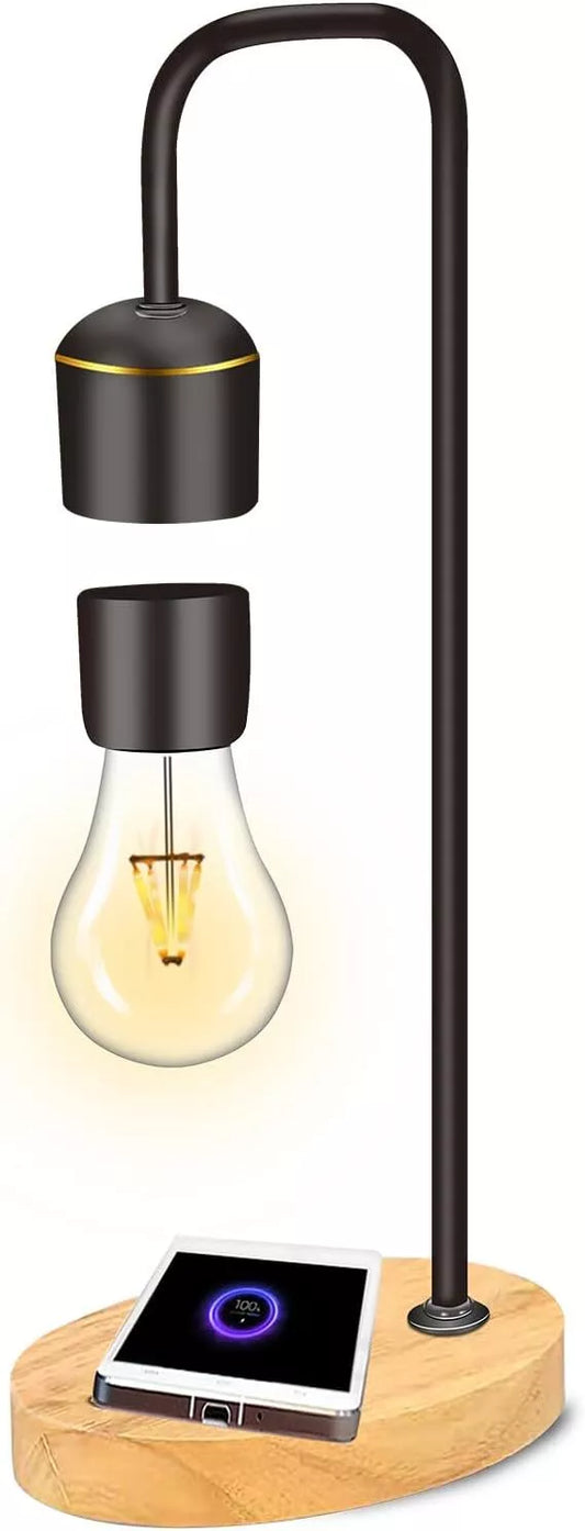 Magnetic Levitating Light Bulb with Luxury Wireless Charging Pad Office Gifts