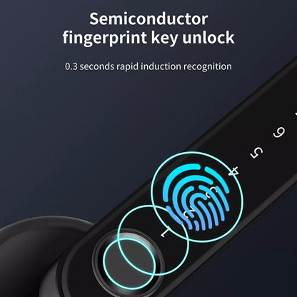 Fingerprint Biometric Smart Door Lock with Backup Code and Key Option
