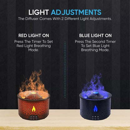 Essential Oil Volcano Diffuser and Humidifier with 2 Settings and Auto-Off Feature