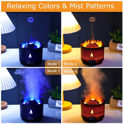 Essential Oil Volcano Diffuser and Humidifier with 2 Settings and Auto-Off Feature