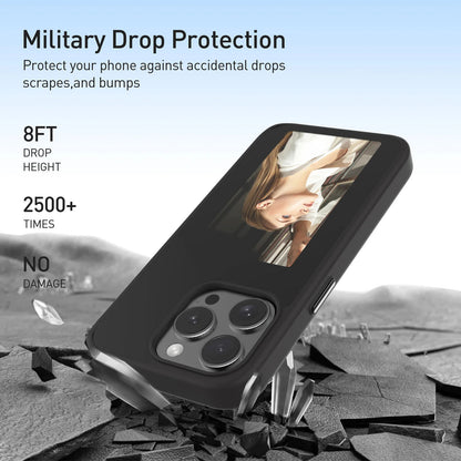 Customizable Phone Case with E Ink Screen Display, NFC, and DIY Picture Option for iPhone