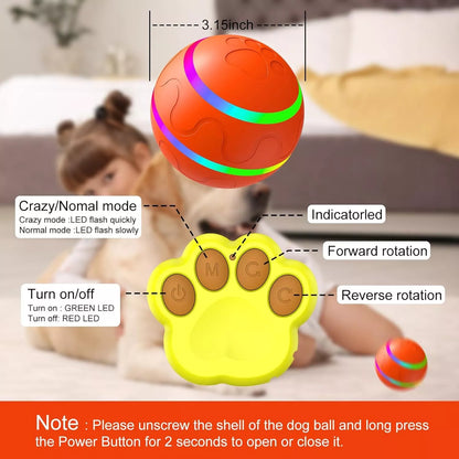 Interactive LED Flash Pet Ball for Dogs with Remote Control – Engaging Dog Toy with Flashing Lights for Active Playtime