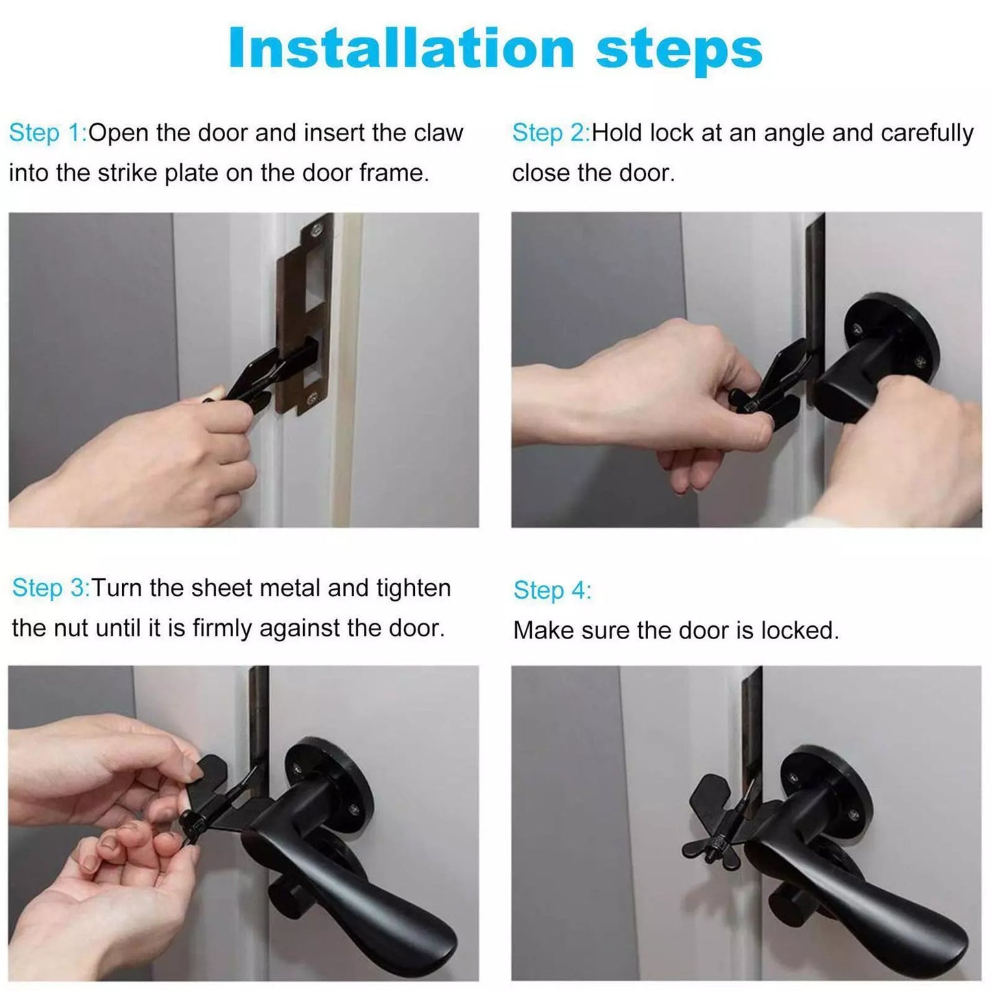 Travel Portable Door Lock for Enhanced Security Anti-Theft Door Stopper and Safety Lock