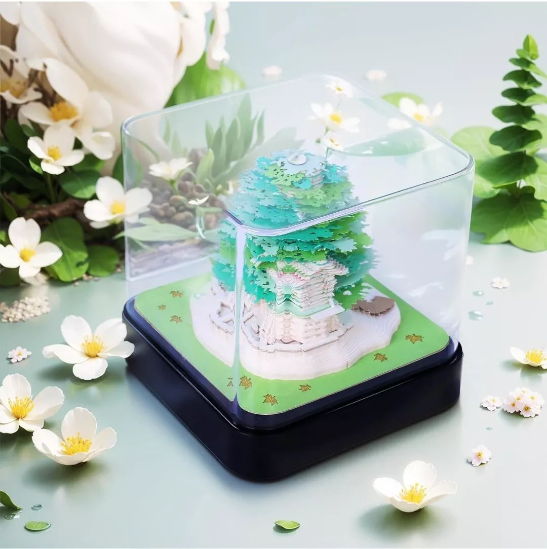 3D Art Calendar Memo Pad 2024 Creative Time Piece Calendar DIY Tree Rip Away