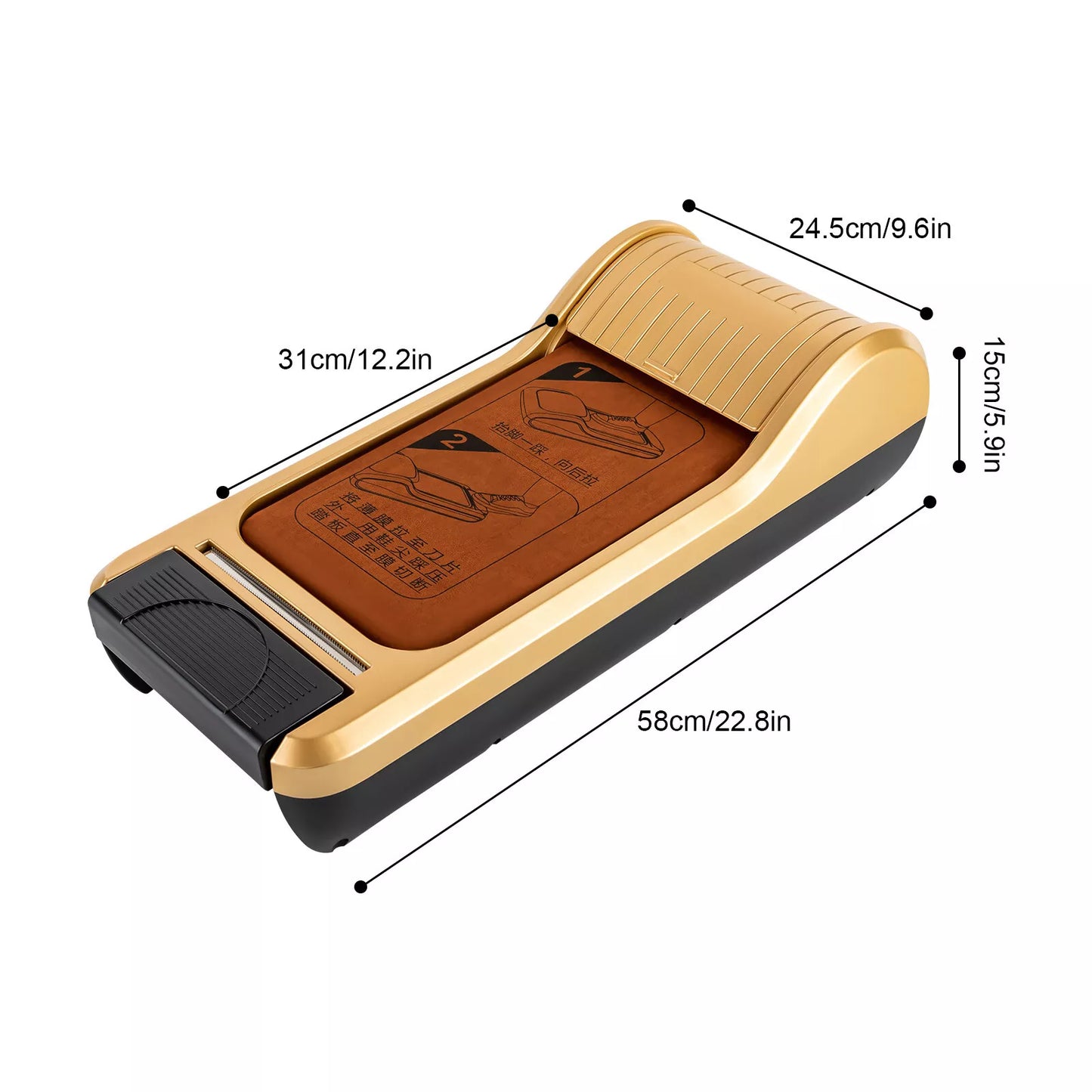 Automatic Shoe Cover Dispenser with Step-on Operation – Includes 1 Roll of Film, Portable Design