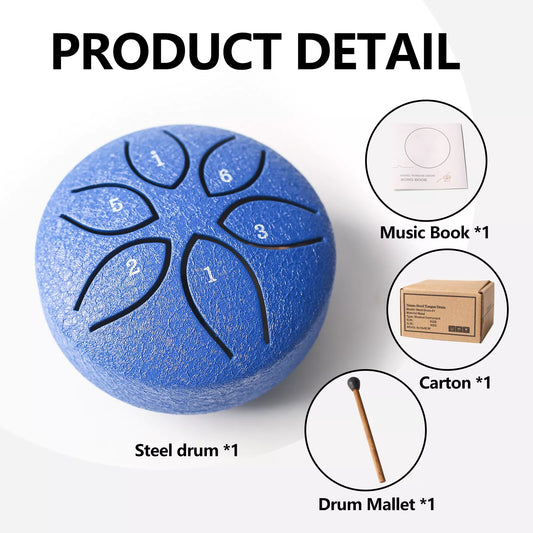 Steel Tongue Drum Rain Chime Outdoor Handpan Drum Instrument