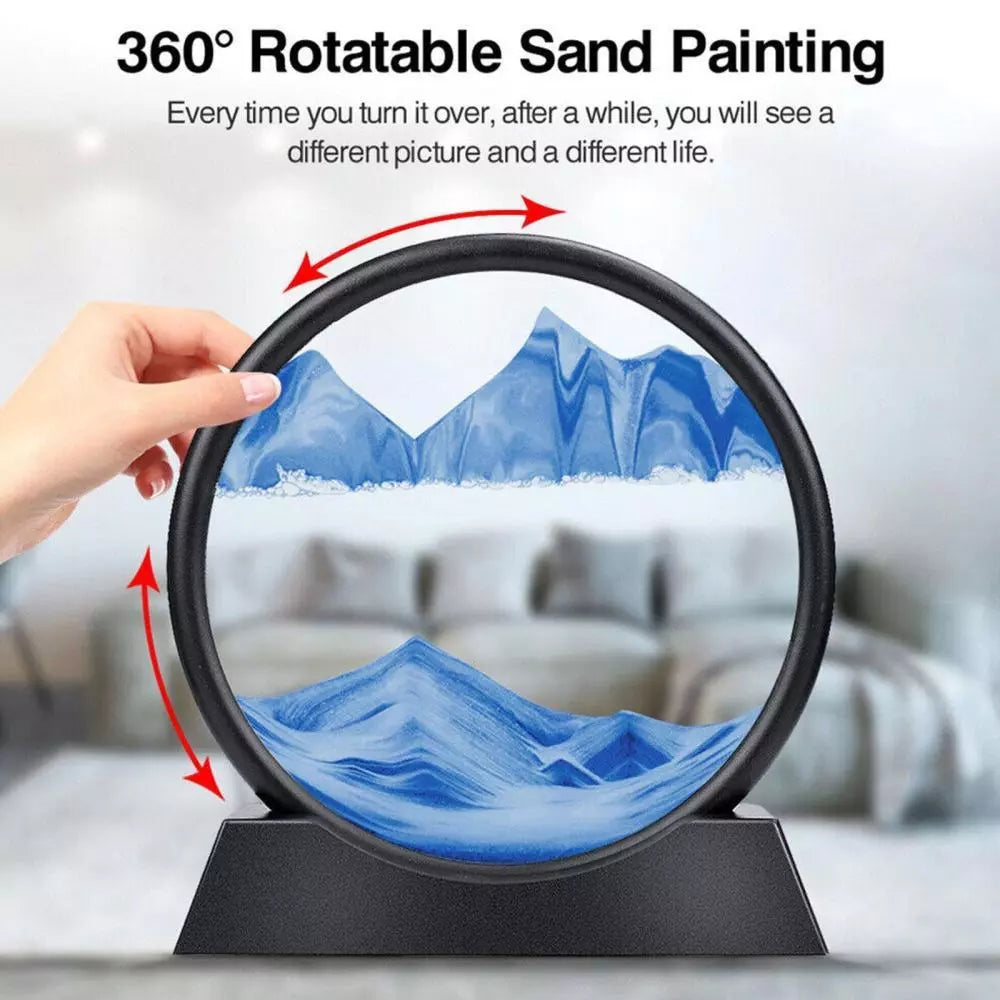 Sand Motion Art Flowing Picture Moving Sand Frame 3D Sandscape in Motion