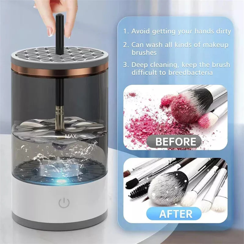 Electric Makeup Brush Cleaner Automatic Cosmetic Brushes Cleaning Machine