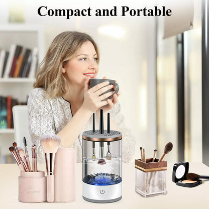 Electric Makeup Brush Cleaner Automatic Cosmetic Brushes Cleaning Machine