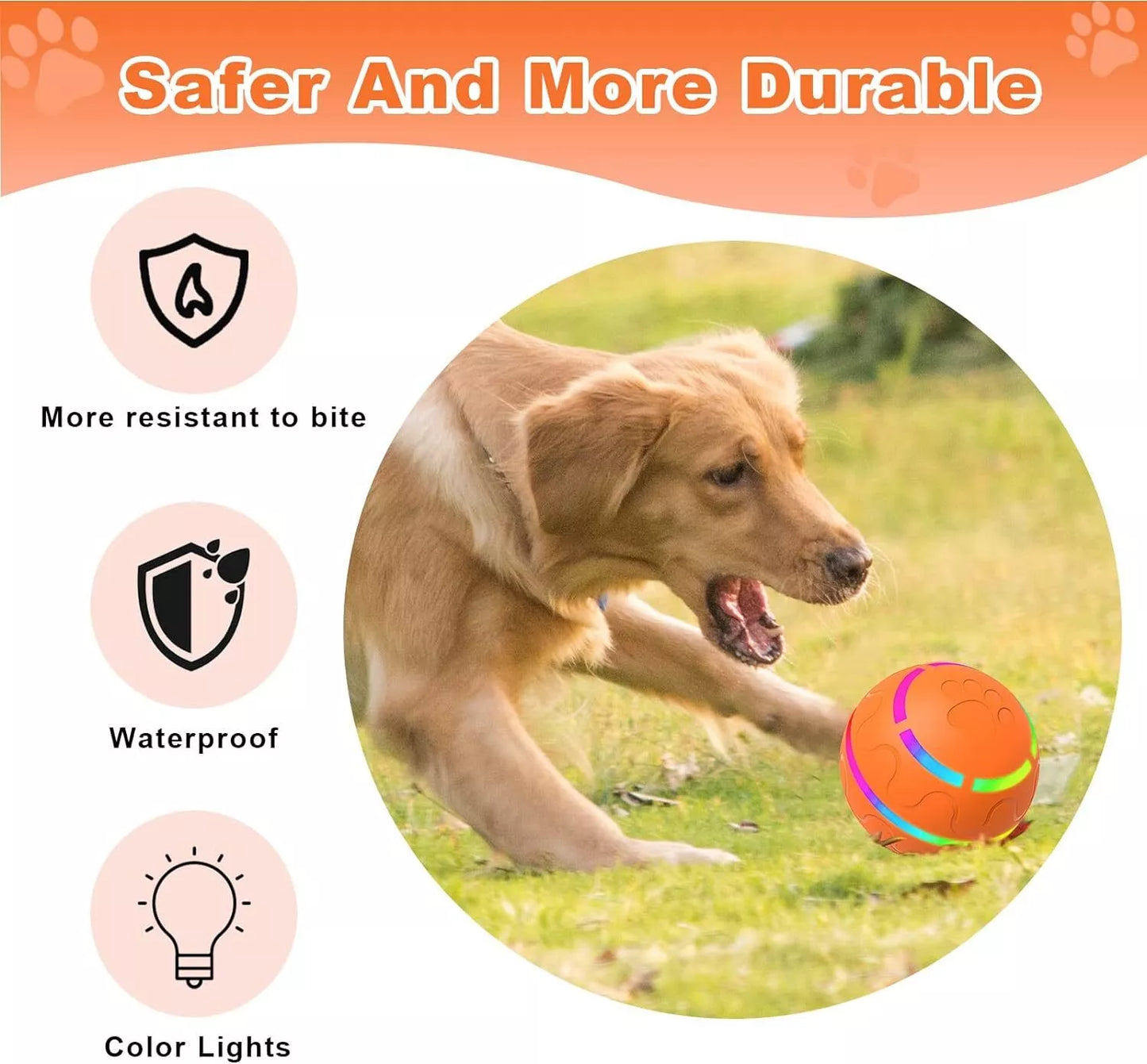 Interactive LED Flash Pet Ball for Dogs with Remote Control – Engaging Dog Toy with Flashing Lights for Active Playtime