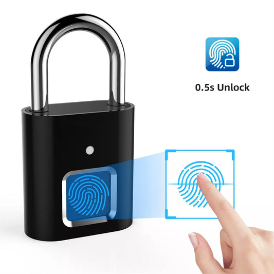 Home Locker Lock Fingerprint Anti-Theft Keyless Thumbprint Smart Padlock