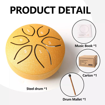 Steel Tongue Drum Rain Chime Outdoor Handpan Drum Instrument