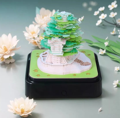 3D Art Calendar Memo Pad 2024 Creative Time Piece Calendar DIY Tree Rip Away