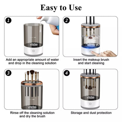 Electric Makeup Brush Cleaner Automatic Cosmetic Brushes Cleaning Machine
