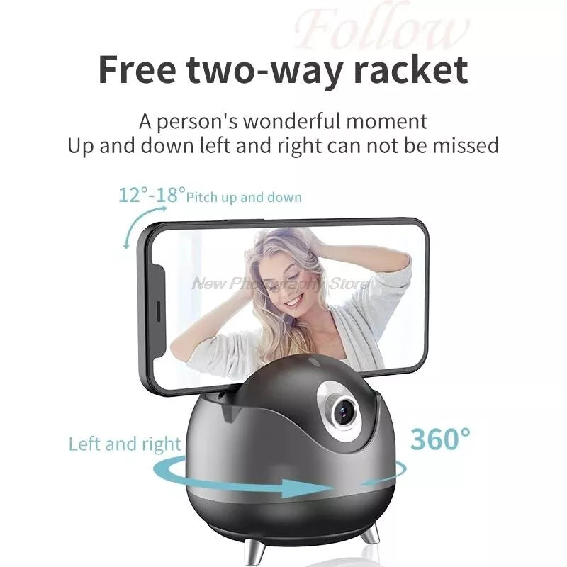 AI Auto Face Tracking 360° Rotation Gimbal Stabilizer
