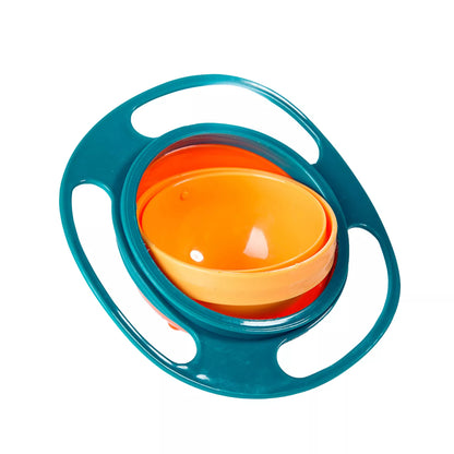 Baby Kids Feeding Bowl Magic 360° Rotary Gyro Bowl Spill-Proof Balance Baby Bowl