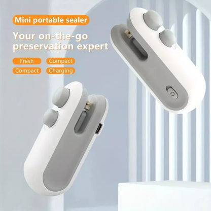 Mini SnacksBag Sealer Rechargeable 2 in 1 Bag Heat Sealer with Cutter for Chip