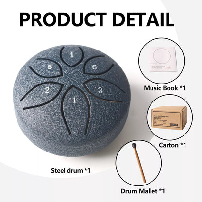 Steel Tongue Drum Rain Chime Outdoor Handpan Drum Instrument
